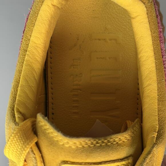 Puma Fenty Cleated Creeper Suede Platform Sneakers Yellow Women 5.5 / Youth 4 - Picture 12 of 13